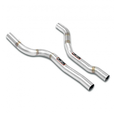 Kit de tubo delantero (conserva los catalizadores secundarios de fábrica) Sistema de doble tubo para el silenciador trasero Stoc