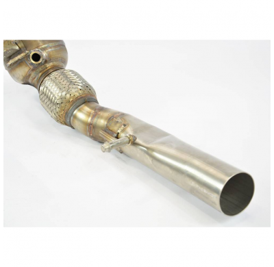 Tubo de escape derecho + catalizador metálico 200CPSI Sistema 100% de acero inoxidable ALFA ROMEO STELVIO QUADRIFOGLIO 2.9i V6 B