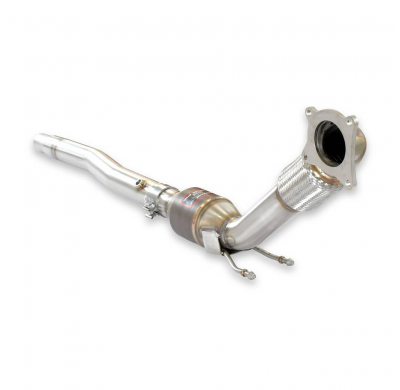 Turbo downpipe kit con catalizador metalico 100 CPSI WRC Sistema 100% Acero Inox tamaño grande  Ø70mm -> Ø65mm VW PASSAT CC 2.0