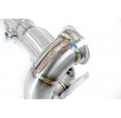 Kit de tubo de escape turbo (reemplaza el catalizador, elimina el filtro de partículas de gasolina) Sistema 100% Acero Inox tama