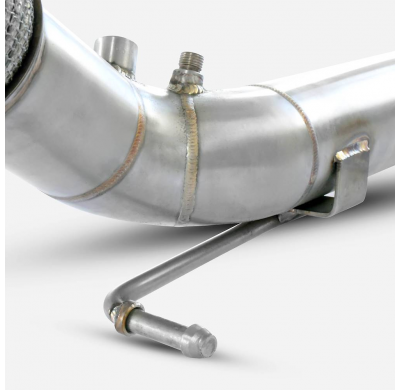 Turbo downpipe kit (Reemplaza catalizador) Kit de tubo de bajada 100% de acero inoxidable, sobredimensionado Ø76mm -> Ø70mm - El