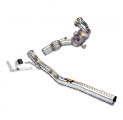 Kit bajante turbo + Catalizador Metálico 200 CPSI Sistema 100% de acero inoxidable, sobredimensionado Ø76 mm - Elimina el filtro