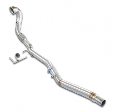 Turbo downpipe kit (Reemplaza catalizador) Kit de tubo de bajada 100% de acero inoxidable, sobredimensionado Ø76mm -> Ø70mm - El