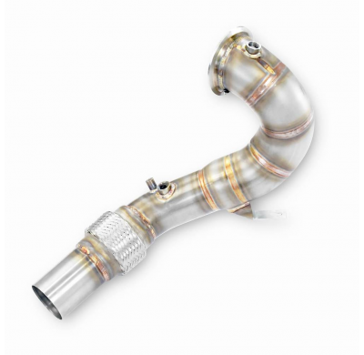 Turbo downpipe kit (Reemplaza catalizador) Sistema de escape doble de acero inoxidable 100%, sobredimensionado: 1 x Ø90 mm - 2