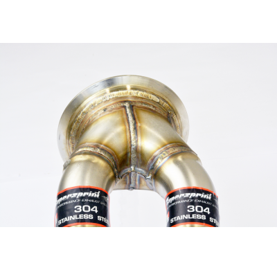 Downpipe(Replaces catalytic converter) Tubo de escape descendente + convertidor catalítico metálico, sobredimensionado 2 x Ø65 m