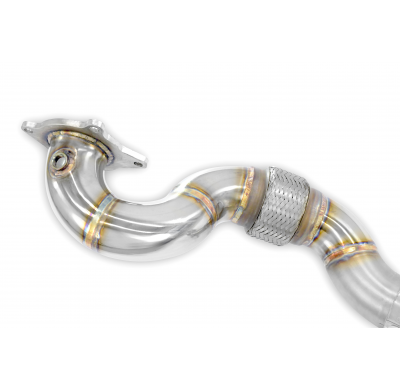 Turbo downpipe kit(Substituye catalizador original) Sistema 100% de acero inoxidable, sobredimensionado Ø80 mm -> Ø70 mm AUDI A1