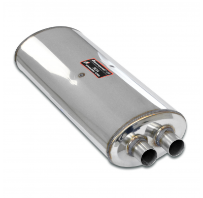 Silencioso trasero 140x60(straight exit) Sistema 100% Acero Inox, 2 x Ø45mm Solo sistema completo Hartge E30 H23 (M20 engine) Si