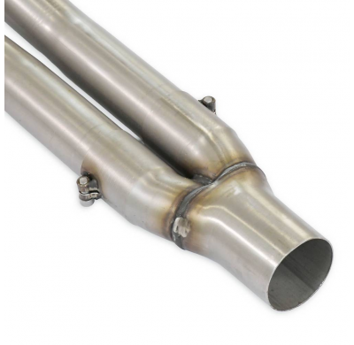 Kit tubos de conexión Derecho-Izquierdo "Y" Colectores de escape 100% de acero inoxidable para catalizador OEM - Kit completo so