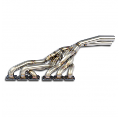 Colector Inox (Volante a La Derecha )Para Catalizador Original  - Bmw E39 Sedan 528i '96 -> 8/'98 Supersprint