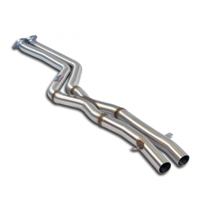 X-Pipe Sistema de doble tubo 100% de acero inoxidable, sobredimensionado 2 x Ø54 mm - Solo kit completo - Se debe utilizar el so