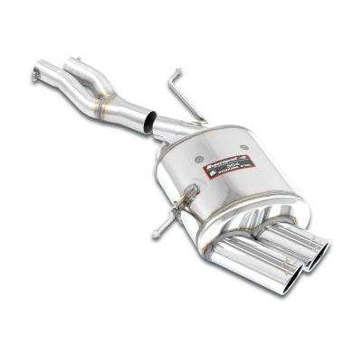 Connecting pipe + rear exhaust OO 80 "Power Loop" Sistema "Cat.-back" 100% de acero inoxidable. Solo kit completo. BMW E46 325ti