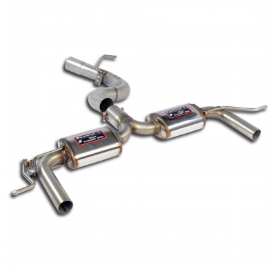 Silencioso trasero "Racing" Centre + rear exhaust kit Ø76mm 100% Stainless steel - (To be installed with stock rear bumper of th