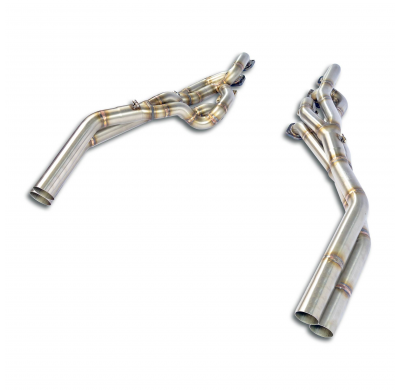 Colectores Derecho-Izquierdo (Volante a la izquierda) Sistema 100% de acero inoxidable, sobredimensionado 2 x Ø70 mm -> 2 x Ø63,