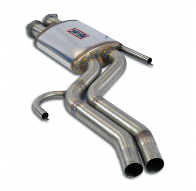 Silenciador central tipo "H-Tubo" Sistema 100% de acero inoxidable. Tamaño extragrande: Ø60 mm -> Ø63,5 mm. BMW E34 M5 "Cecotto