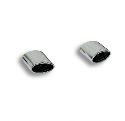 Colas de escape Derecha-Izquierda ovaladas 145x95 Sistema "Racing" 100% acero inoxidable. Tamaño extragrande Ø80 mm. Solo kit co