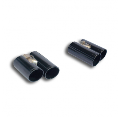 Colas de escape Derecha-Izquierda 4 salidas "Gun Metal Grey" OO 100 Sistema de escape trasero con válvula (+ Kit inalámbrico) pa