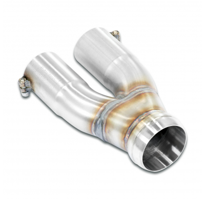 Tubo conexión "Y-Pipe" Sistema 100% de acero inoxidable, 2 x Ø70 mm para "Cat.-Back" OEM - Solo kit completo MERCEDES W209 CLK D