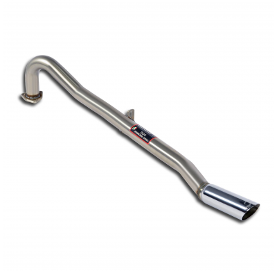 Tubo trasero O60 (Anula silencioso) Sistema 100% de acero inoxidable - Para colector OEM ALFA ROMEO SPIDER 1.6 Junior  '69 -> '7