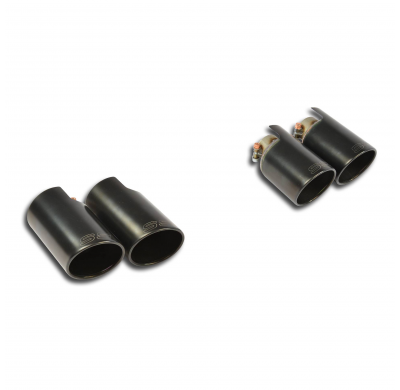 Colas de escape Derecha-Izquierda OO100 "Gun Metal Grey" Sistema de escape trasero 100% acero inoxidable, sobredimensionado Ø76