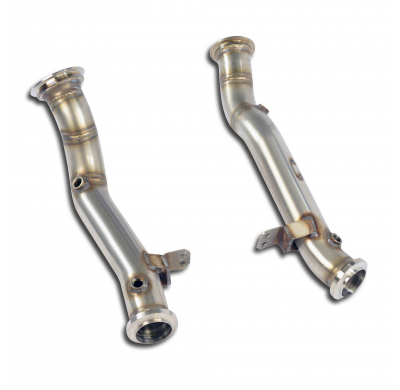 Downpipe kit Derecho-Izquierdo (Reemplaza catalizador) Sistema 100% de acero inoxidable, sobredimensionado 2 x Ø65 mm -> 2 x Ø60