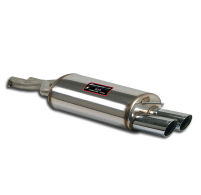 Silencioso trasero 100x75  Acero inoxidable 100%, tamaño grande 2 x Ø54 mm - Solo kit completo BMW E46 330xd 4x4 (Sedan - Tourin