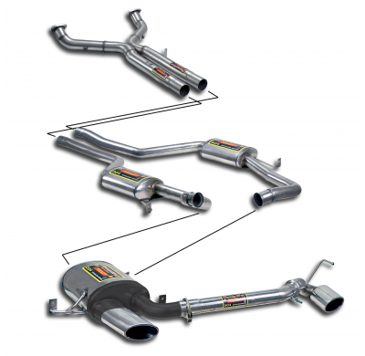 Paquete de rendimiento de pista Sistema 100% Acero Inox salida derecha-Izquierda PORSCHE 928 GT (5.0L V8 - 330 CV) '89 -> '92 Tr