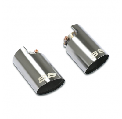 Colas de escape "Race-Gun Metal Grey" derecho O100 - izquierdo O100 Kit de silenciador trasero, "OPF-Back" - Para modelo de para