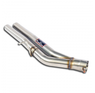 tubo central derecho-izquierdo Sistema 100% de acero inoxidable. Diseño de doble tubo de gran diámetro (Ø80 mm). Para el silenci