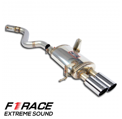 Silencioso trasero derecho  "F1 Race LIGHTWEIGHT" OO80 Sistema 100% de acero inoxidable, 2 x Ø65 mm - Solo kit completo BMW E92