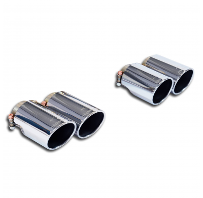 Kit colas de escape 4 salidas OO90 Derecho + OO90 Izquierdo Kit de silenciador trasero para escape central OEM y parachoques tra