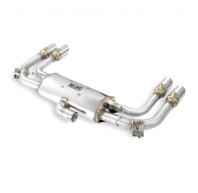 Escape trasero con válvula derecha - izquierda para las puntas de escape originales. Sistema 100% de acero inoxidable BMW U10 X2