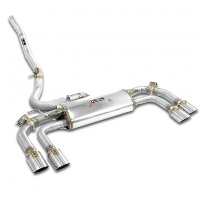 Escape trasero con válvula derecha - izquierda para las puntas de escape originales. Sistema 100% de acero inoxidable BMW U10 X2
