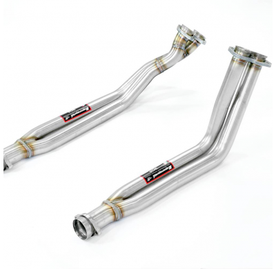 Downpipe right - left Sistema 100% de acero inoxidable 2 x Ø50 mm MERCEDES R107 SL 560 AMG Kat 6.0i V8 (385 CV) '86 ->'89 Downpi