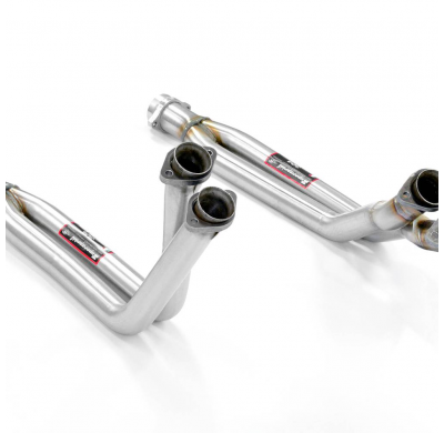 Downpipe right - left Sistema 100% de acero inoxidable 2 x Ø50 mm MERCEDES R107 SL 560 AMG Kat 6.0i V8 (385 CV) '86 ->'89 Downpi