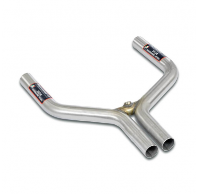 Conexión del tubo en forma de "Y" Sistema 100% de acero inoxidable 2 x Ø50 mm - Para colectores de escape dobles de serie / esti