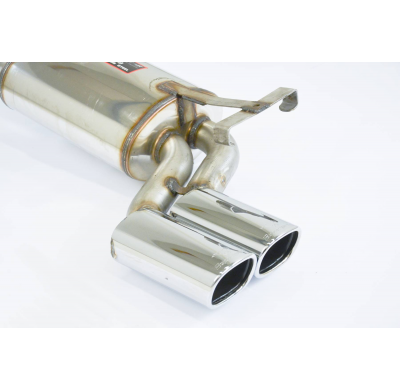 Centre + rear exhaust 95x75 100% acero inoxidable, sistema "Cat.-Back", 2 x Ø54 mm MERCEDES C124 E 280 24v (M104 - 193 Hp - 197