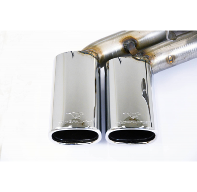 Centre + rear exhaust 95x75 100% acero inoxidable, sistema "Cat.-Back", 2 x Ø54 mm MERCEDES C124 E 36 AMG (272 CV) '93 -> '96 Ce