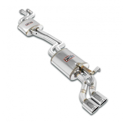 Centre + rear exhaust 95x75 "S-Bend" Sistema 100% Acero Inox 2 x Ø54mm MERCEDES W124 E 60 AMG V8 (381 CV) '93 -> '95 Centre + re