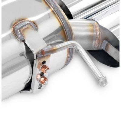 Silencioso trasero 120 x 80 Sistema "Cat.-back" 100% de acero inoxidable - Solo kit completo MERCEDES W209 CLK 55 AMG V8 (367 CV