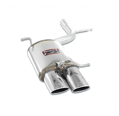 Silencioso trasero izquierdo 120x80 Sistema 100% Acero Inox 2 x Ø60mm -> 2 x Ø54mm MERCEDES R171 SLK 300 V6 (231 CV) '09 -> '11