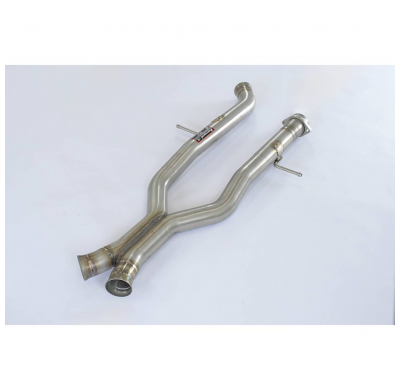 Silencioso central + "X-Pipe" Sistema "Cat.-Back" 100% de acero inoxidable MERCEDES W164 ML 63 AMG V8 (M156 - 510 CV) '06 -> Sil