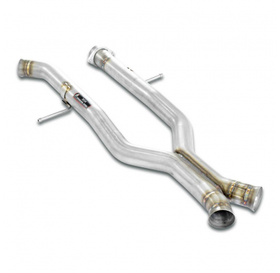 Silencioso central + "X-Pipe" Sistema "Cat.-Back" 100% de acero inoxidable MERCEDES W164 ML 63 AMG V8 (M156 - 510 CV) '06 -> Sil