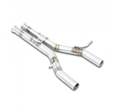 Tubo central Derecho-Izquierdo "Race Pipe" Sistema "Cat.-back" 100% de acero inoxidable MERCEDES R172 SLK 55 AMG V8 (421 CV) 201