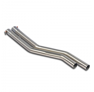 Tubos centrales Derecho-Izquierdo Sistema silencioso doble, central + silencioso trasero para downpipe OEM solo sistema completo