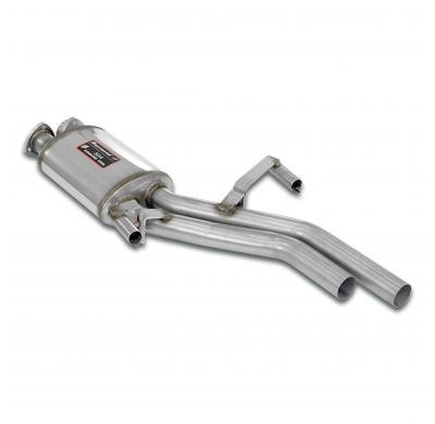 Silenciador central Sistema de escape deportivo 2 x Ø50 mm - Para parachoques trasero estadounidense - Solo kit completo BMW E28