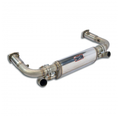 Silencioso trasero Derecho-Izquierdo "Race" (reemplaza el catalizador OEM) Sistema "Racing" 100% acero inoxidable, sobredimensio