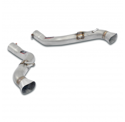 Tubo trasero derecho - izquierdo (eliminación del silenciador) Para difusor OEM Sistema "Cat.-back" 100% de acero inoxidable - S