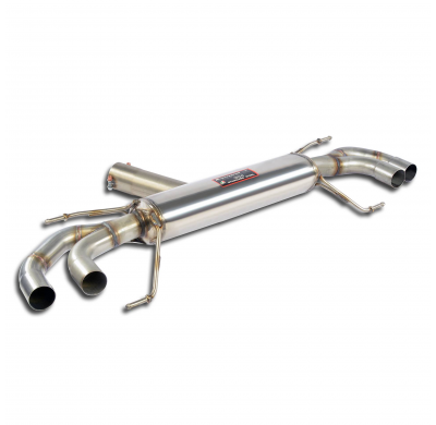 Silencioso trasero "Sport" Sistema de escape trasero 100% acero inoxidable, 4 salidas, sobredimensionado Ø76mm - Para parachoque