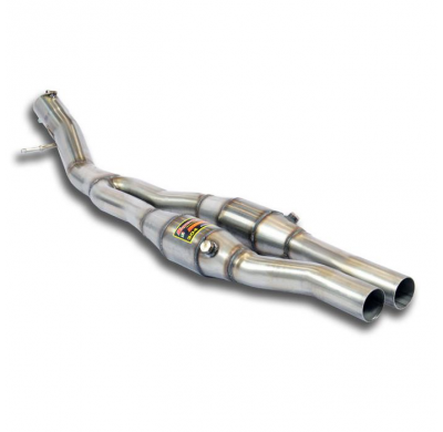 Kit tubos delanteros Derecho-Izquierdo con catalizador metalico Sistema de doble tubo 100% acero inoxidable, sobredimensionado: