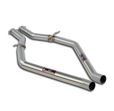 Connecting pipes kit Right - Left Sistema "Cat.-back" 100% de acero inoxidable - Solo kit completo ALFA ROMEO STELVIO QUADRIFOGL